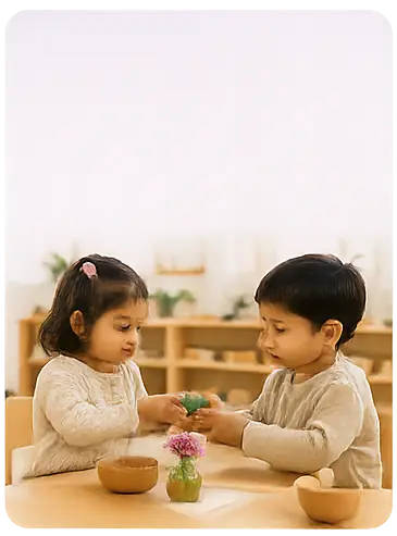 Toddler Montessori classroom activity